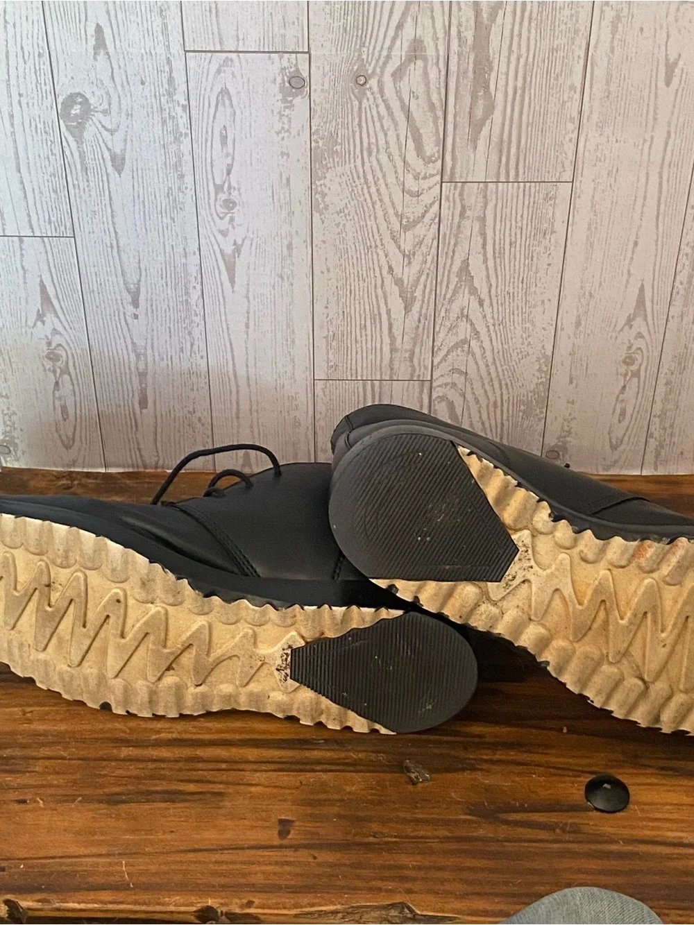 Aldo Black Leather Chukka Boots - Lace-Up Casual